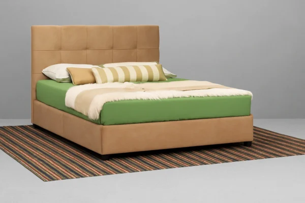 Κρεβάτι Berkley Sand 160 με ξύλινα ελάσματα &μεταλλικό σωμιέ