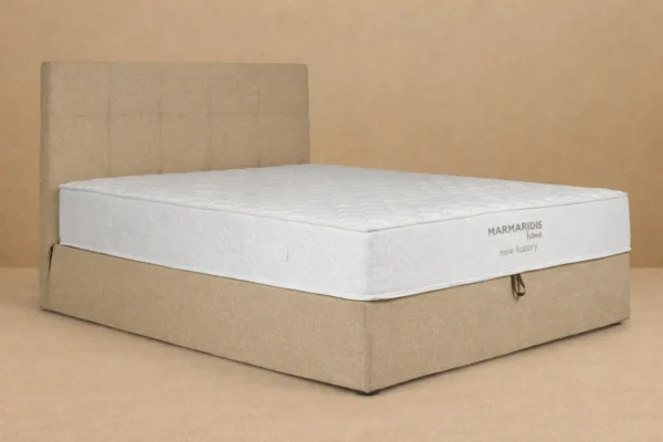 Διπλό κρεβάτι Berkley Lux 160 beige & στρώμα New Luxury