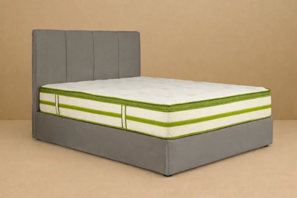 Κρεβάτι Strasbourg 160 light grey & Ανατομικό στρώμα Nirvana