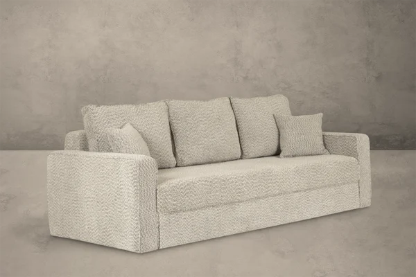 Kanapes trithesios Amaroni grey οff white